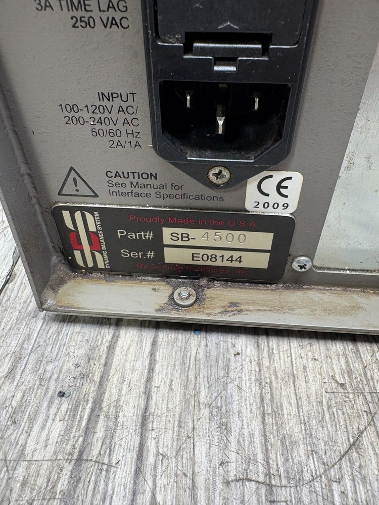 SCHMITT INDUSTRIES SBS BALANCE SYSTEM SB-4500 DYNAMIC BALANCE CONTROLLER