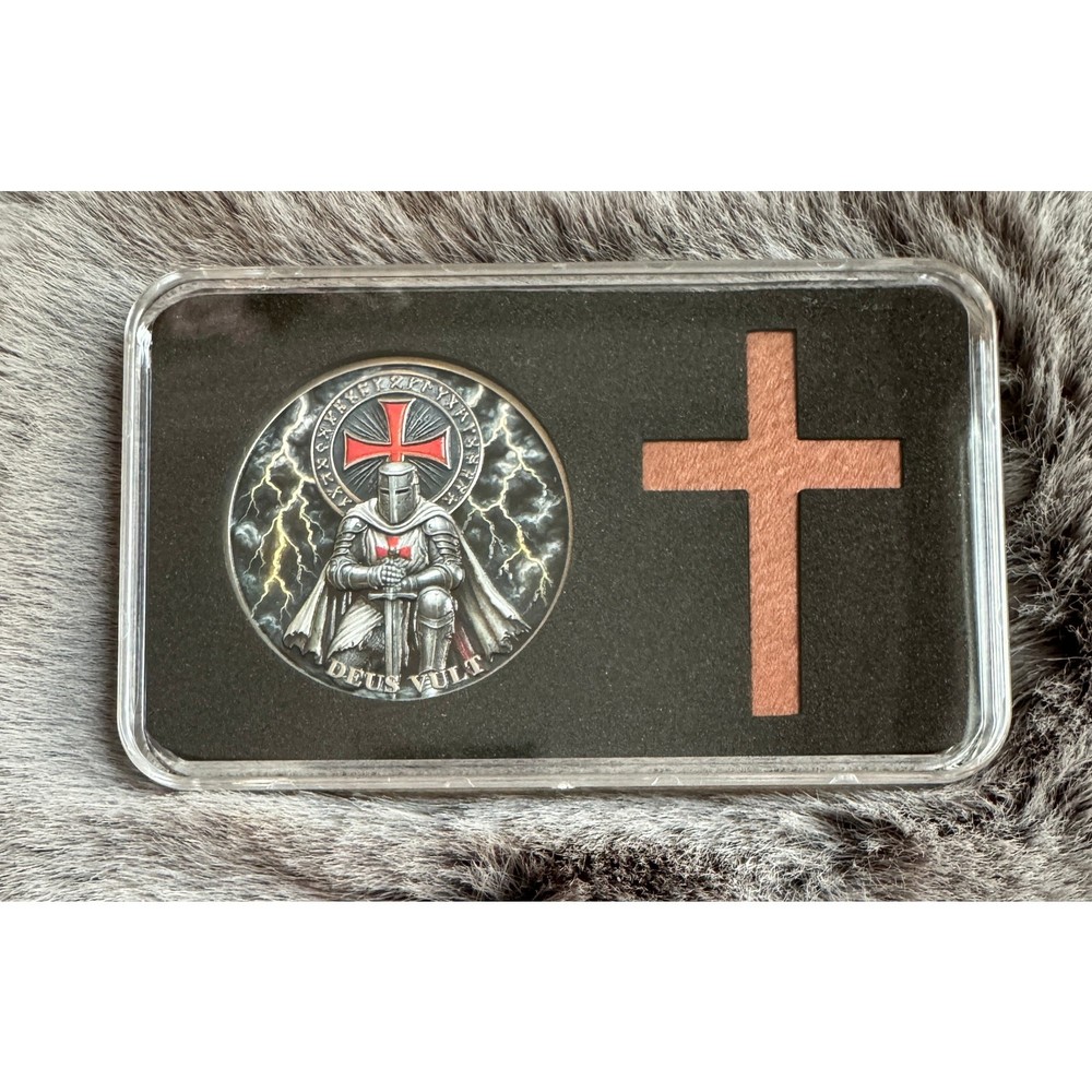 ✨ Handmade Knights Templar Challenge Coin Display Capsule ✨ SAME/NEXT DAY SHIP