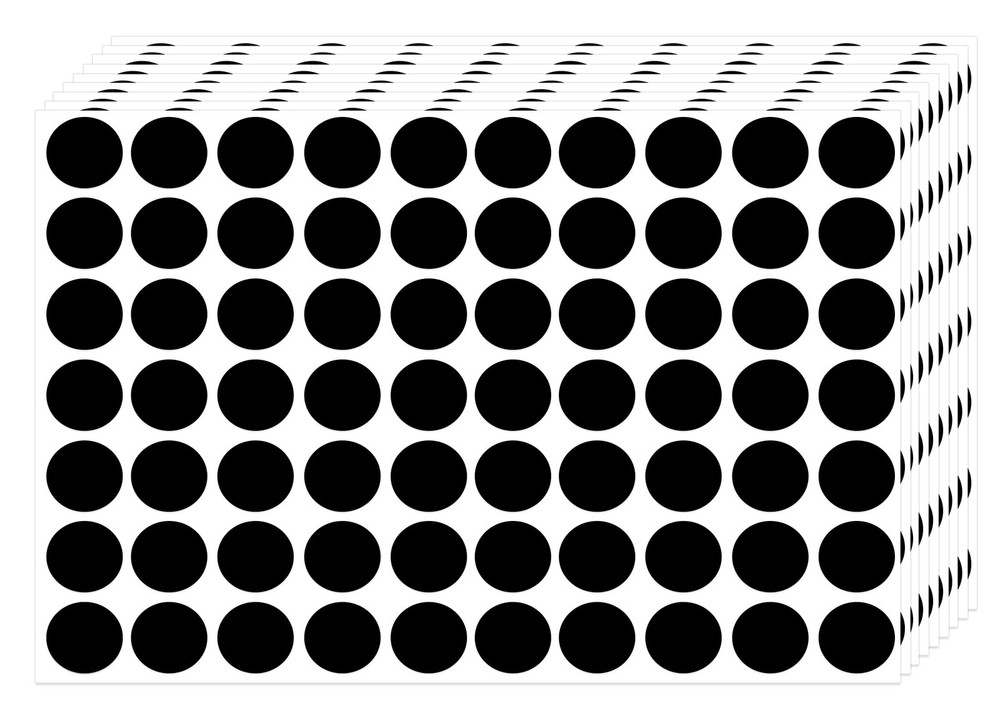3500 Dot Stickers, 3/4 inch Black Coding Labels, Circle 3500 Pieces,