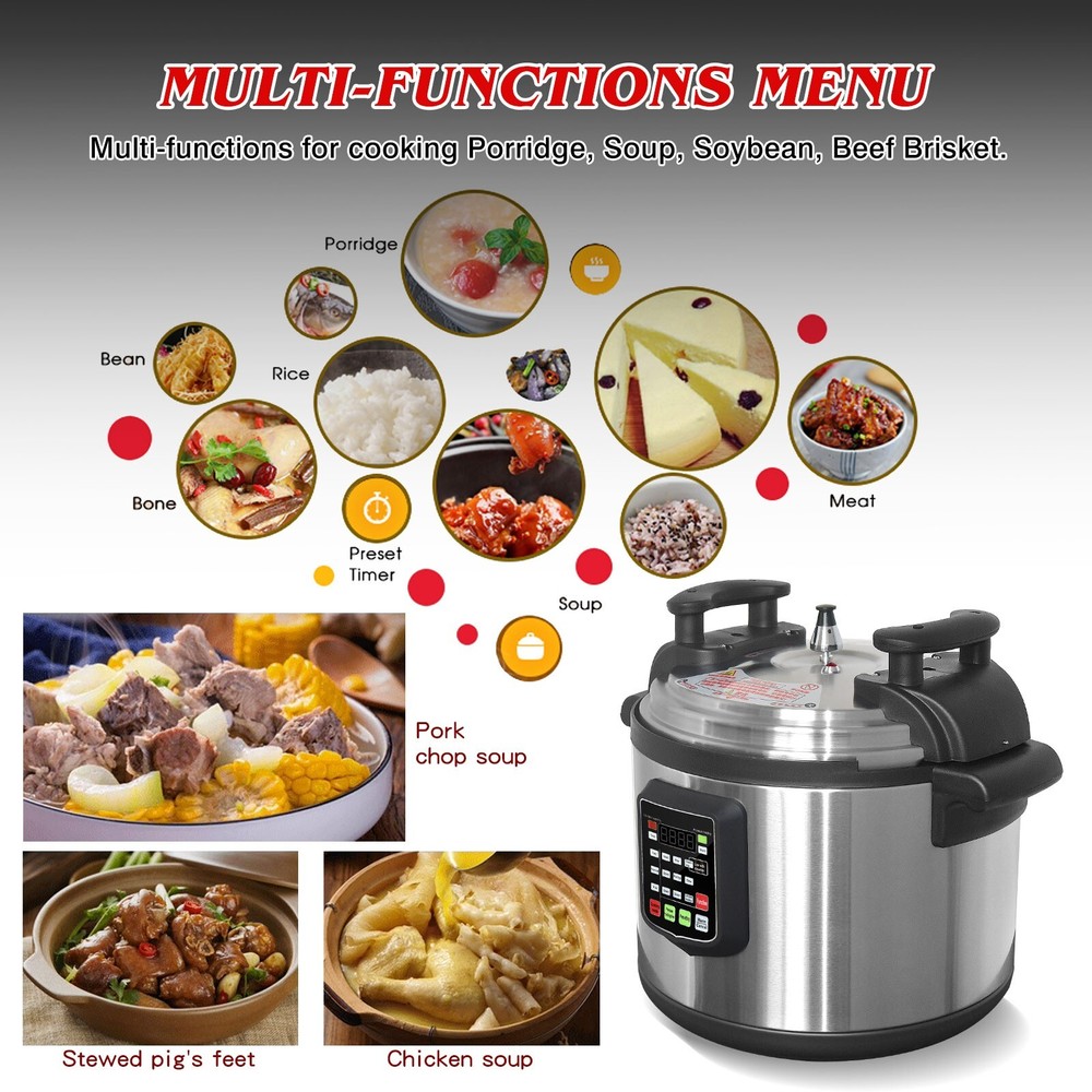 Kolice Commercial 15L Pressure Cooker, Multi Function Pressue Canner-220V