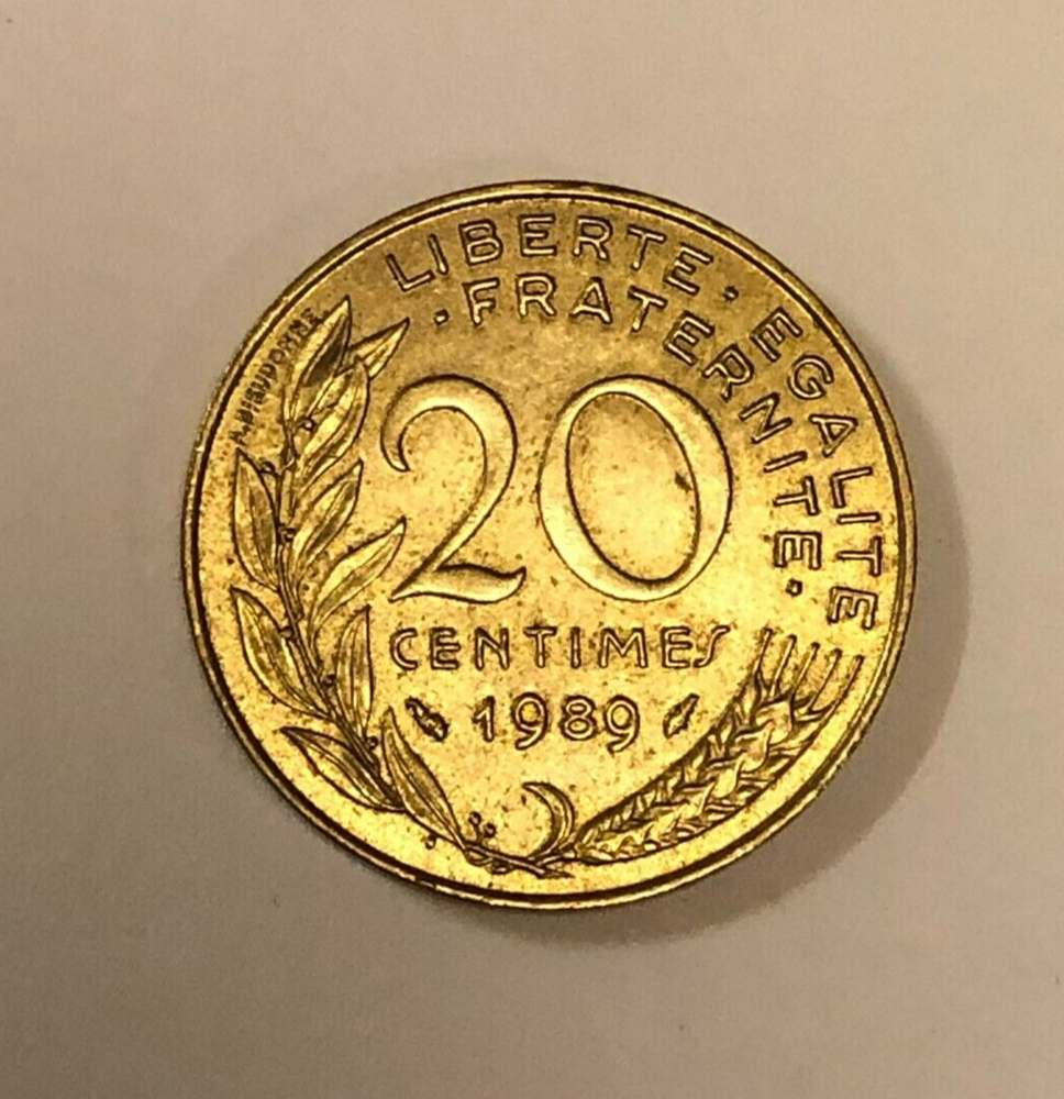 20 Centime French Coin 1989