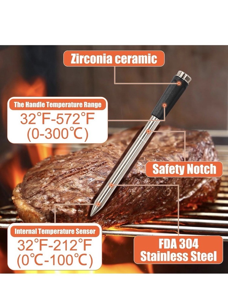 Extended Range Wireless Smart Meat Thermometer Brand new