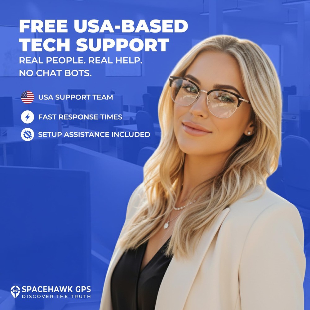 SpaceHawk GPS Tracker - Real-Time Mini GPS System. Hidden GPS Tracking Device...