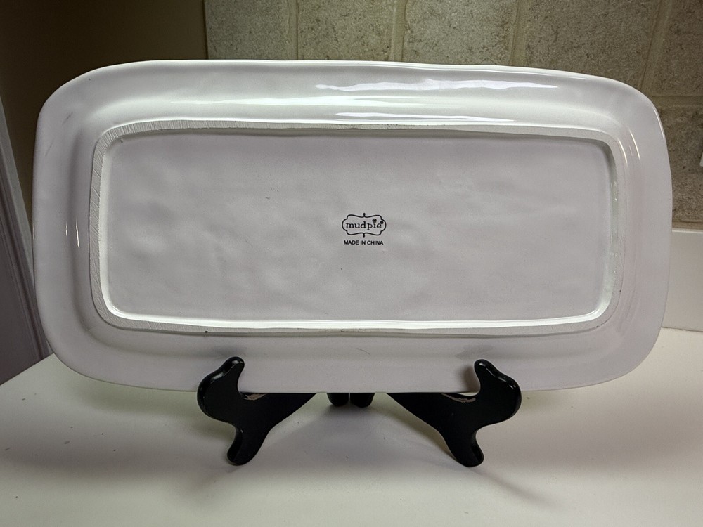 Mud Pie Mr and Mrs Ceramic Platter