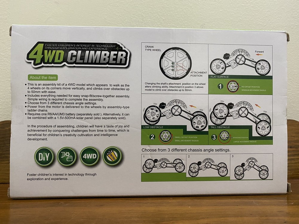 4WD Climber Electrical Engineering Stem DIY Car Assembly