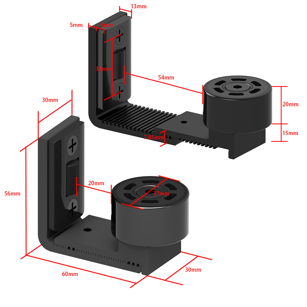 4FT-20FT Sliding Barn Door Hardware Closet Track Kit & Adjustable Floor Guide