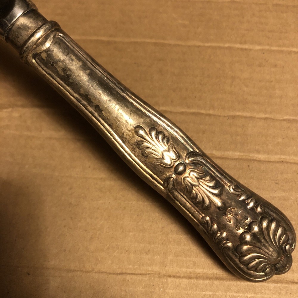 WW2 USN U.S. NAVY Kings Pattern table Knife WWII silver Plate