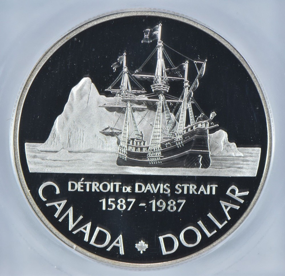 1987 Canada Silver Dollar Davis Strait PR69 DCAM ICG
