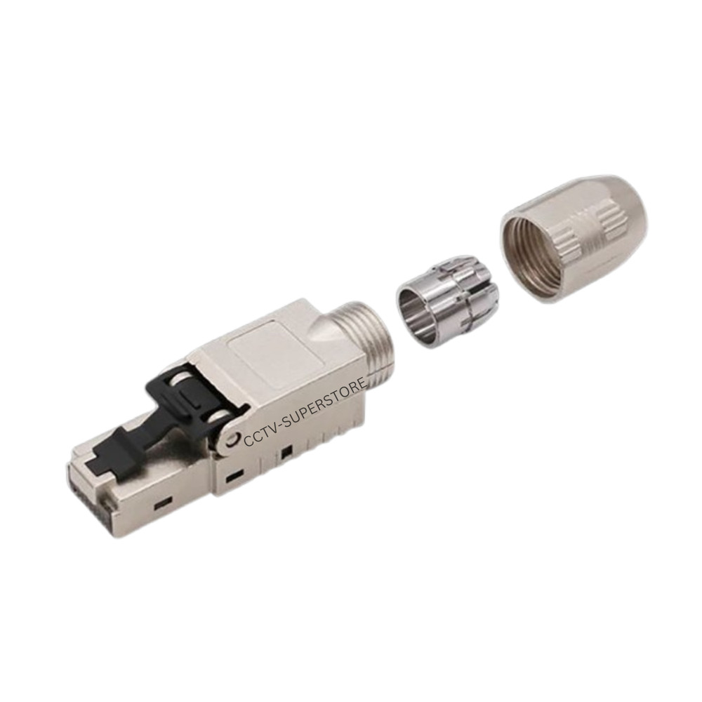 Cat8 Shielded Tool-Free RJ45 Field Termination Plug Connector - 12 Pack