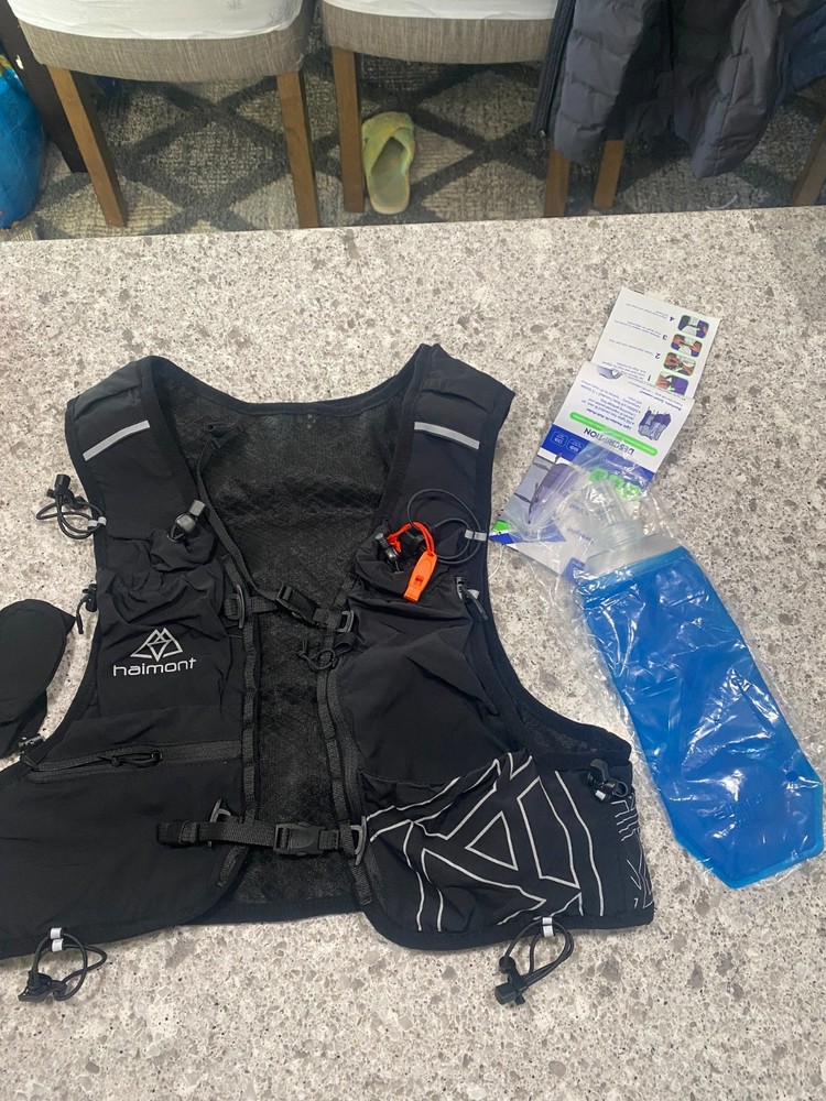Haimont Running Hydration Vest 1 TPU Soft Flasks Lightweight Runner