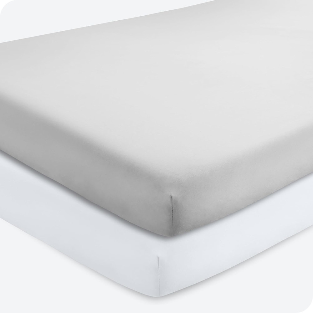 2-Pack Fitted Crib Sheets - Premium 1800 Ultra-Soft Microfiber - Breathable - Ba