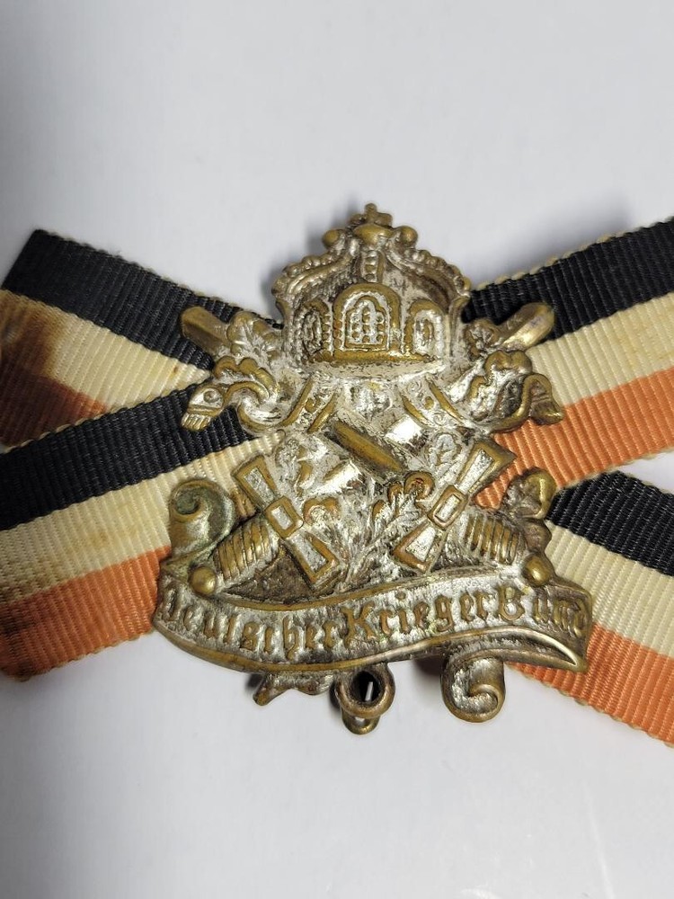 German Veterans Association Badge Makers Marked On Reverse