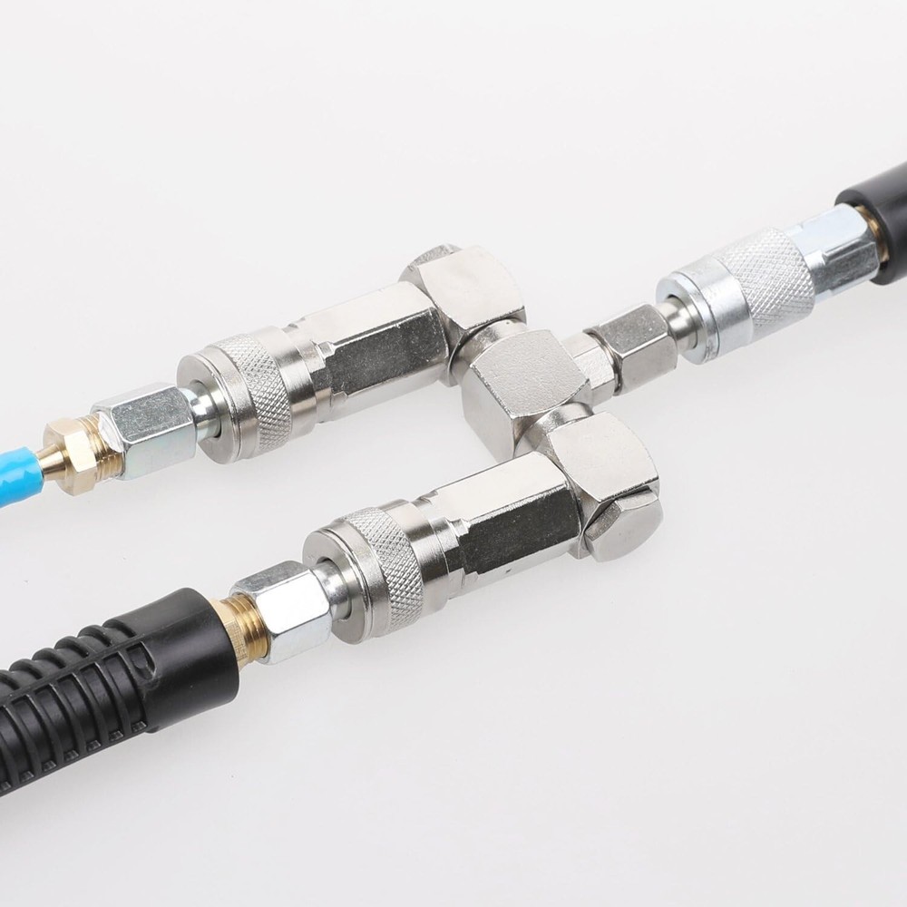 Air Hose Splitter 2-Way Quick Connect Manifold with 2pcs Universal Type Coupler