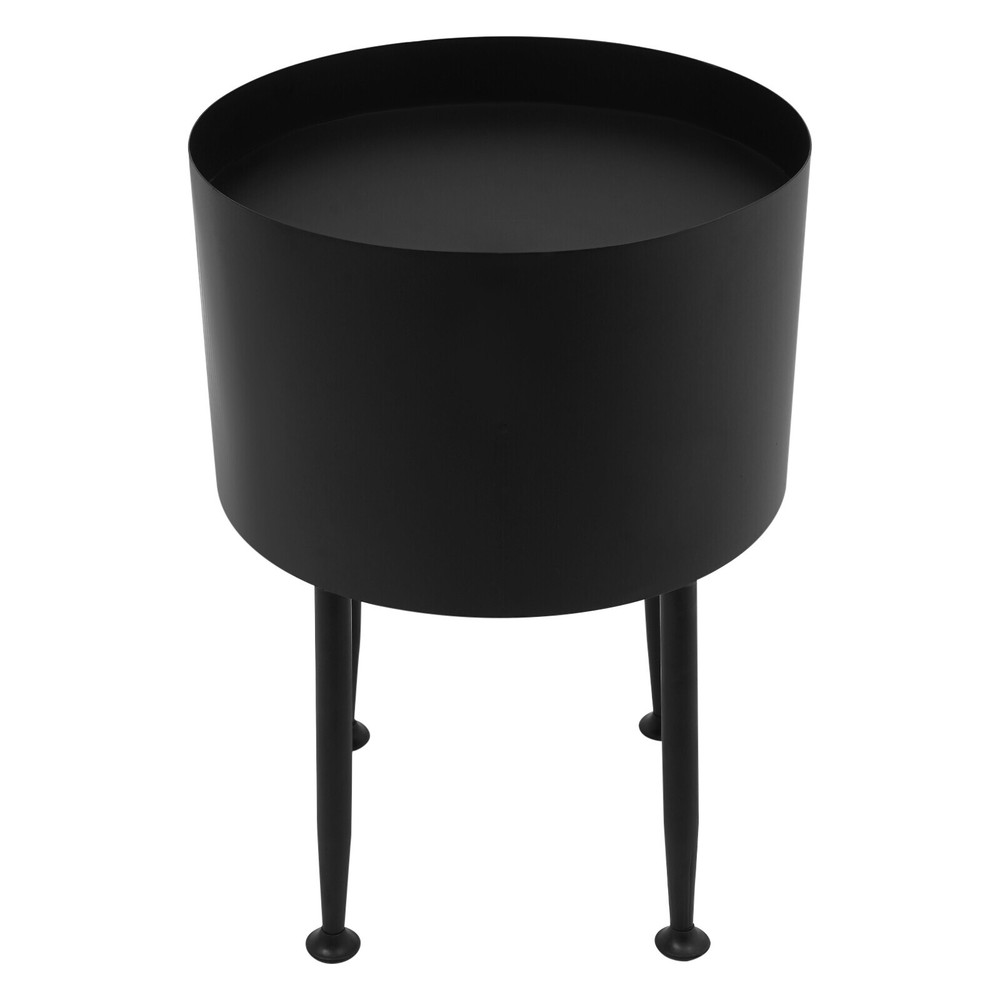 40x40x55cm Modern Side Table, Round Table with Open Storage, Bedside Table
