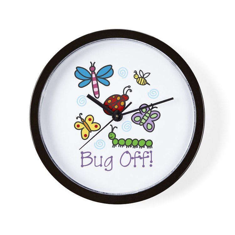 CafePress Bug Off! 10" Wall Clock (1294515866)