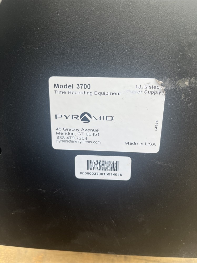 Pyramid Time Systems Model 3700 Heavy-Duty Time Clock