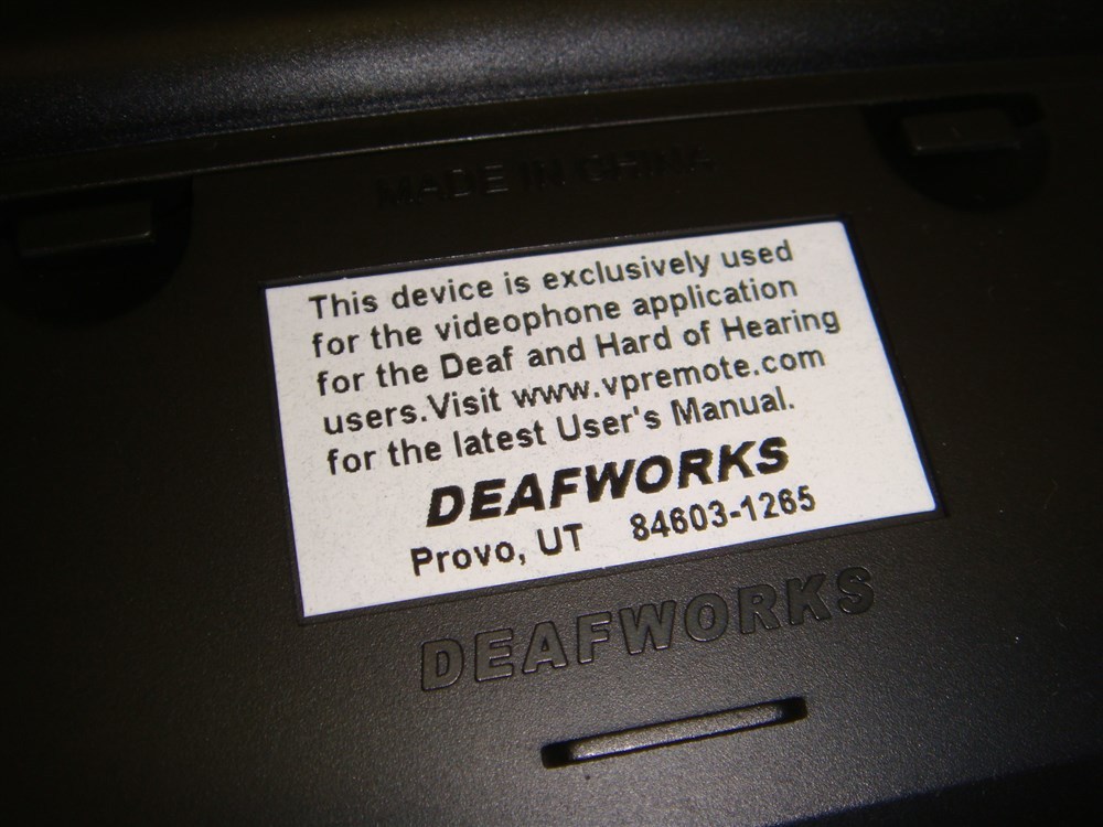 DEAFWORKS VP VIDEOPHONE REMOTE CONTROL - LOOK!