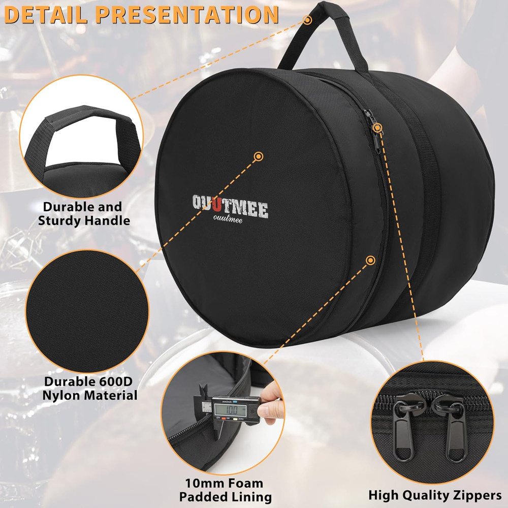 Premium 16" Floor Tom Drum Bag � 10Mm High-Density Padding