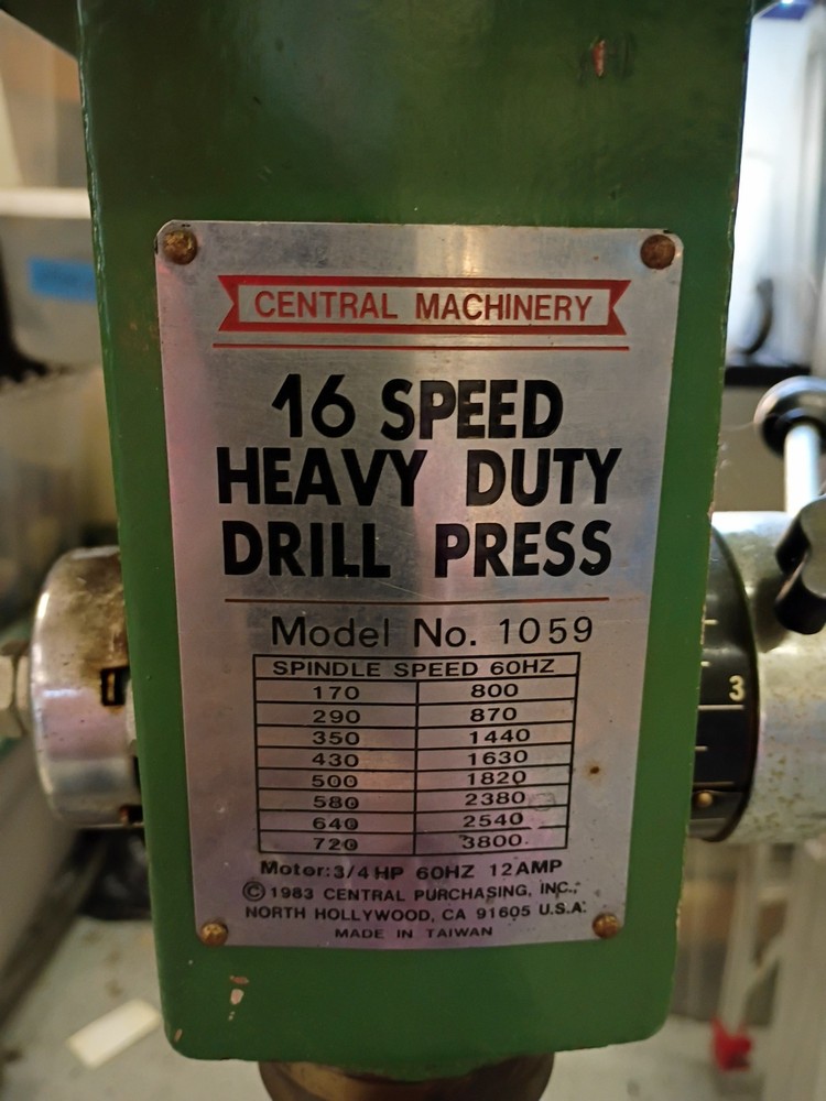 16 Speed Heavy Duty Drill Press Model 1059