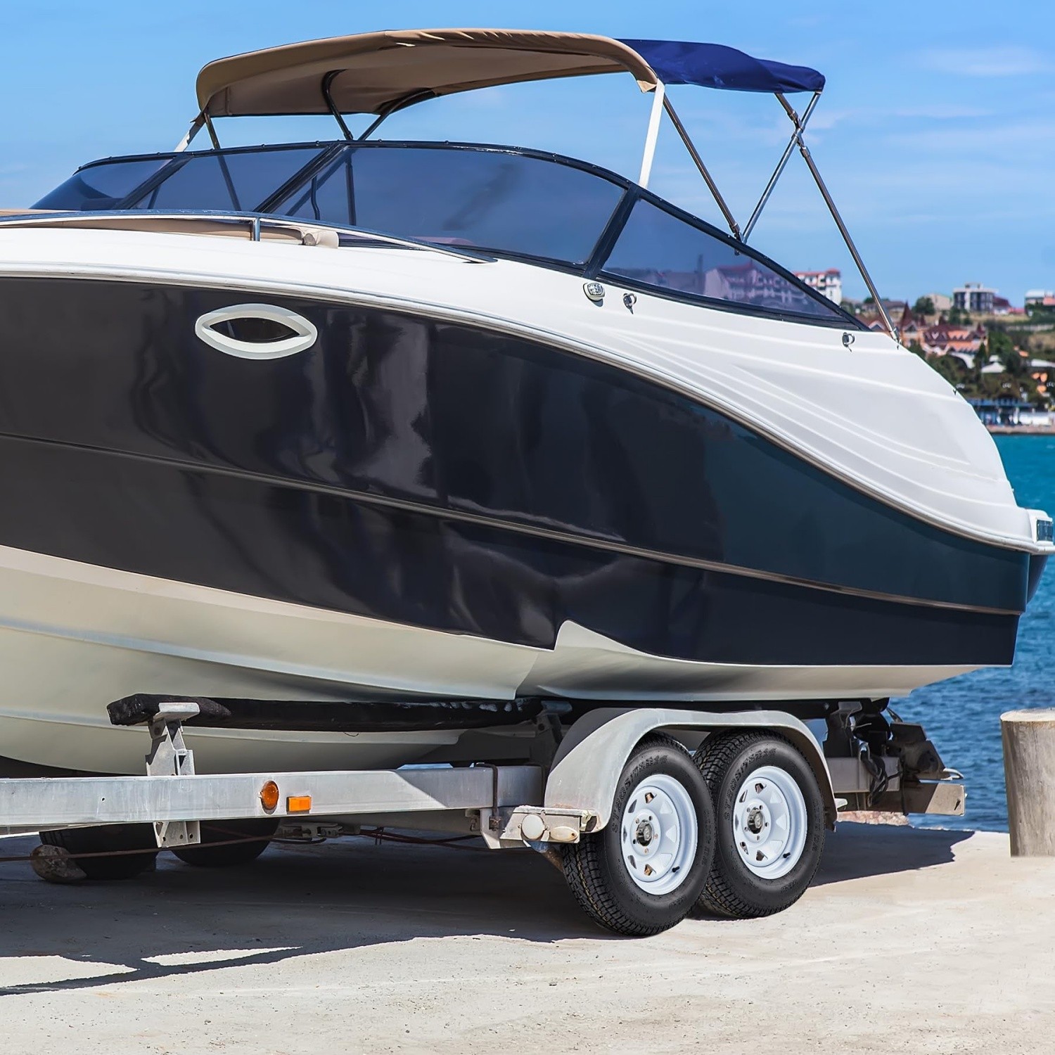 Set Of 4 ST205/75D14 205 75 14 Trailer Tires & Wheels 14" Rims 5 Lug on 4.5" 6PR