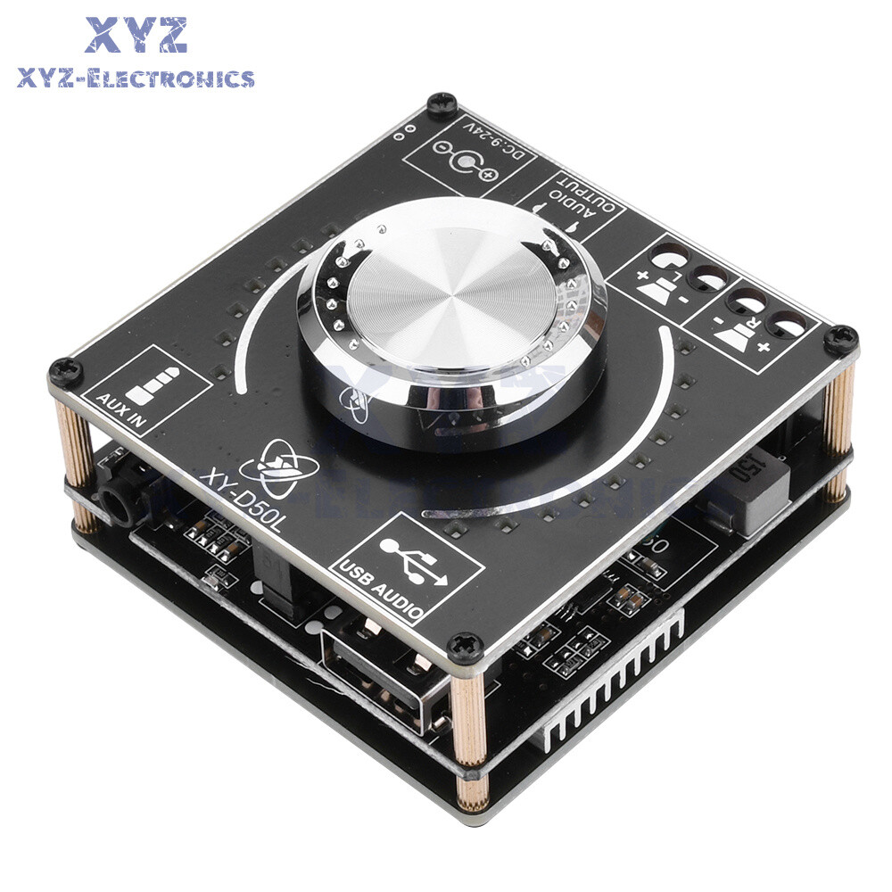 D50L Stereo Bluetooth 5.1 Audio Digital Power Amplifier Board Light APP Control