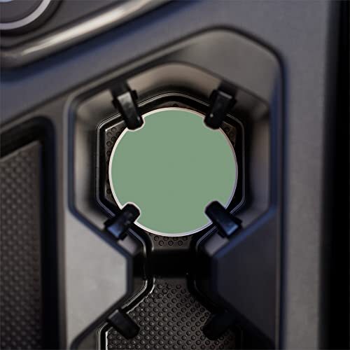 Solid Cool 2.75 x 2.75 Absorbent Ceramic Car Coasters Pack of 2 Sage Green