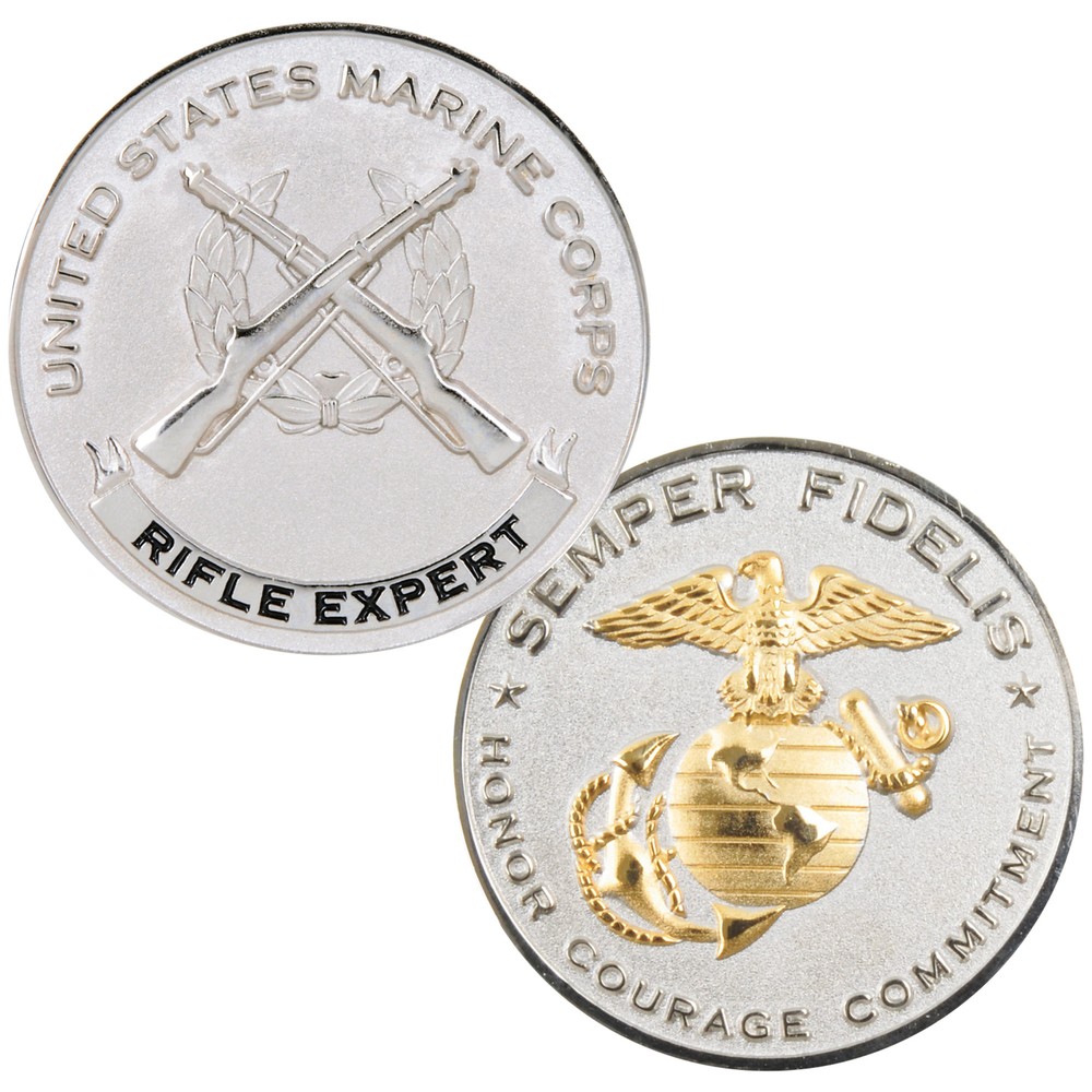 USMC Rifle Expert Challenge Coin