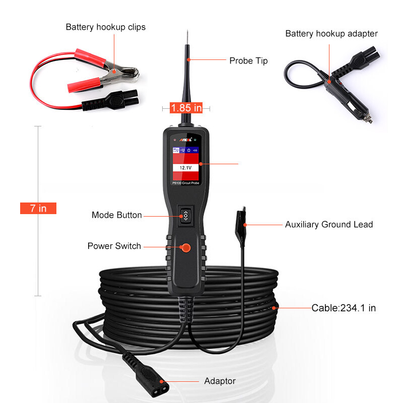 12V Car PowerScan Circuit Tester Probe Electrical Power AVOmeter Diagnostic Tool