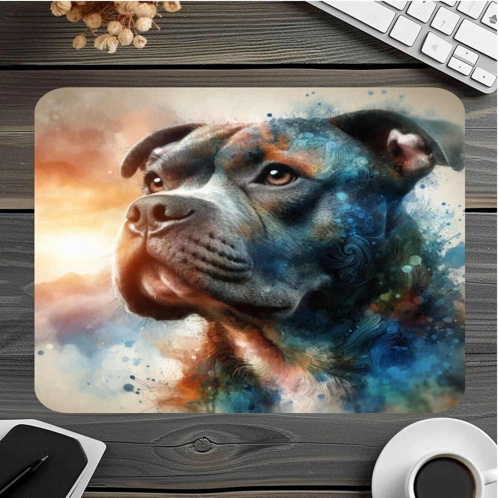 Pittie Grey Mouse Pad