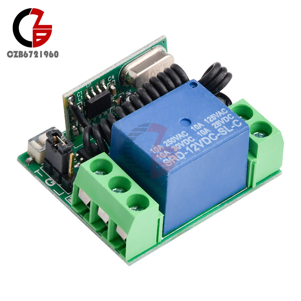 DC 12V 10A Relay 1CH Wireless RF Remote Control Switch Transmitter+ Receiver