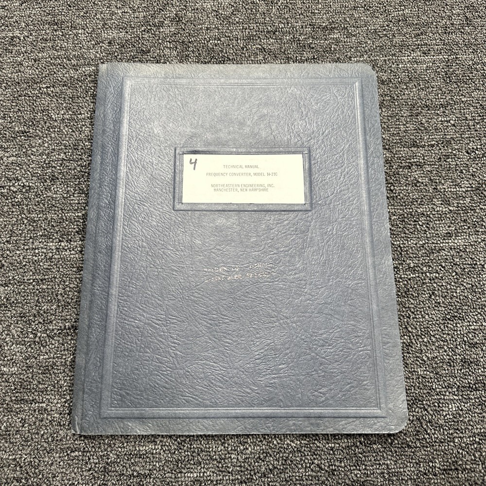 Northeastern Engineering Model 14-21C Frequency Converter Technical Manual