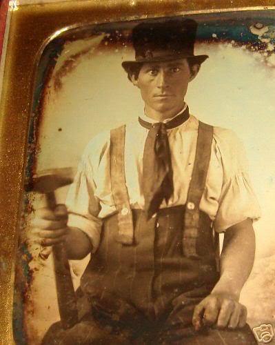 Civil War HANDSEWN Suspender Braces REDUCED SHOULDER SLIP Golden Tan w/Green