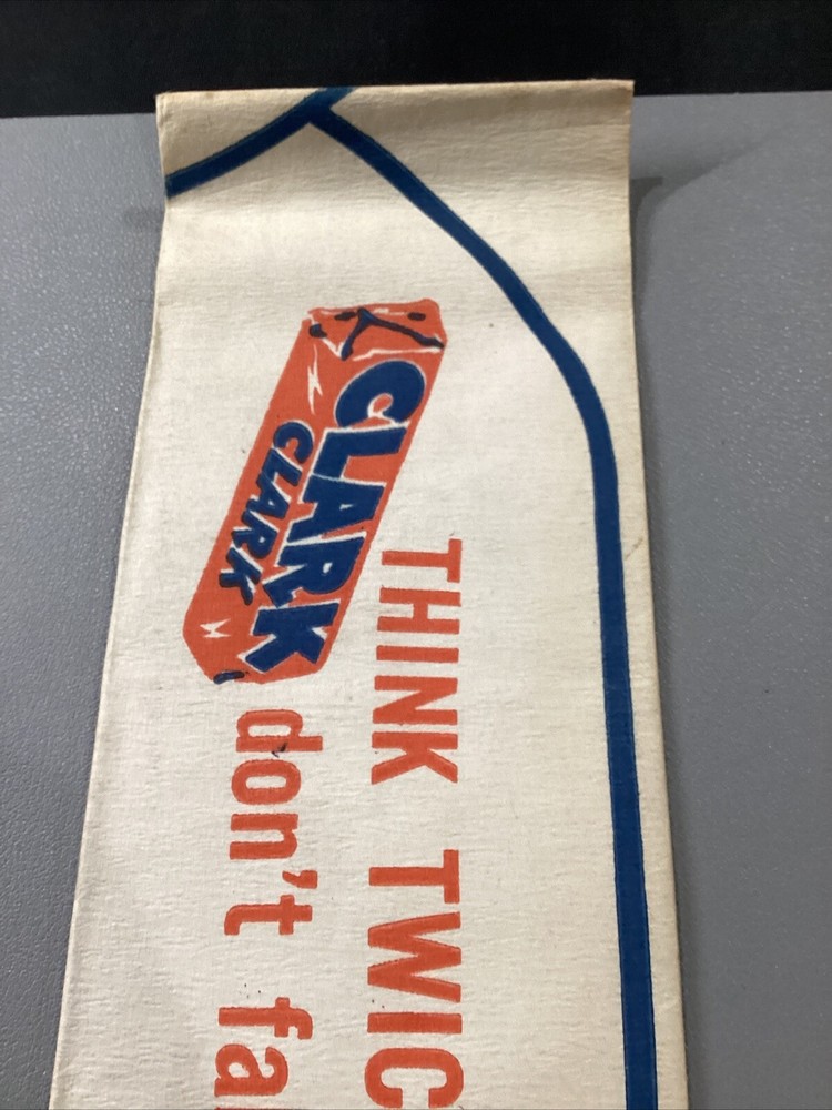 Clark Candy Bar Think Twice, Fall Once Fold Out Vendor Cap Hat