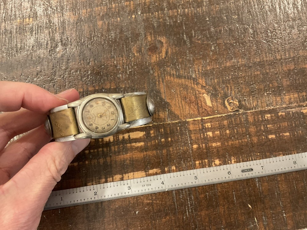 ORIGINAL WWII US GIS CUSTOM BAND W/ WATCH BRISBANE AUSTRALIA