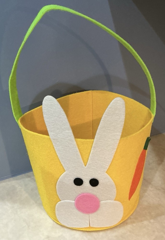 Felt Toddler Easter Baskets (2) - Soft Fabric, Bunny Rabbits, Cute
