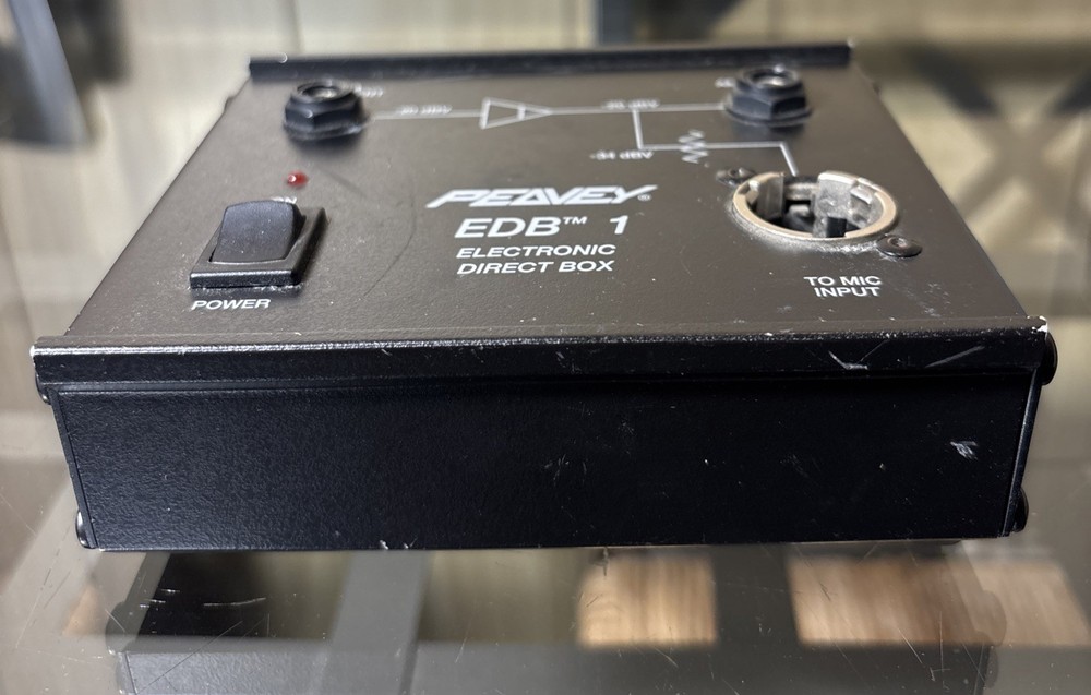 Peavey EDB-1 Direct Interface Box, Black, DI, AC Adapter Not Tested