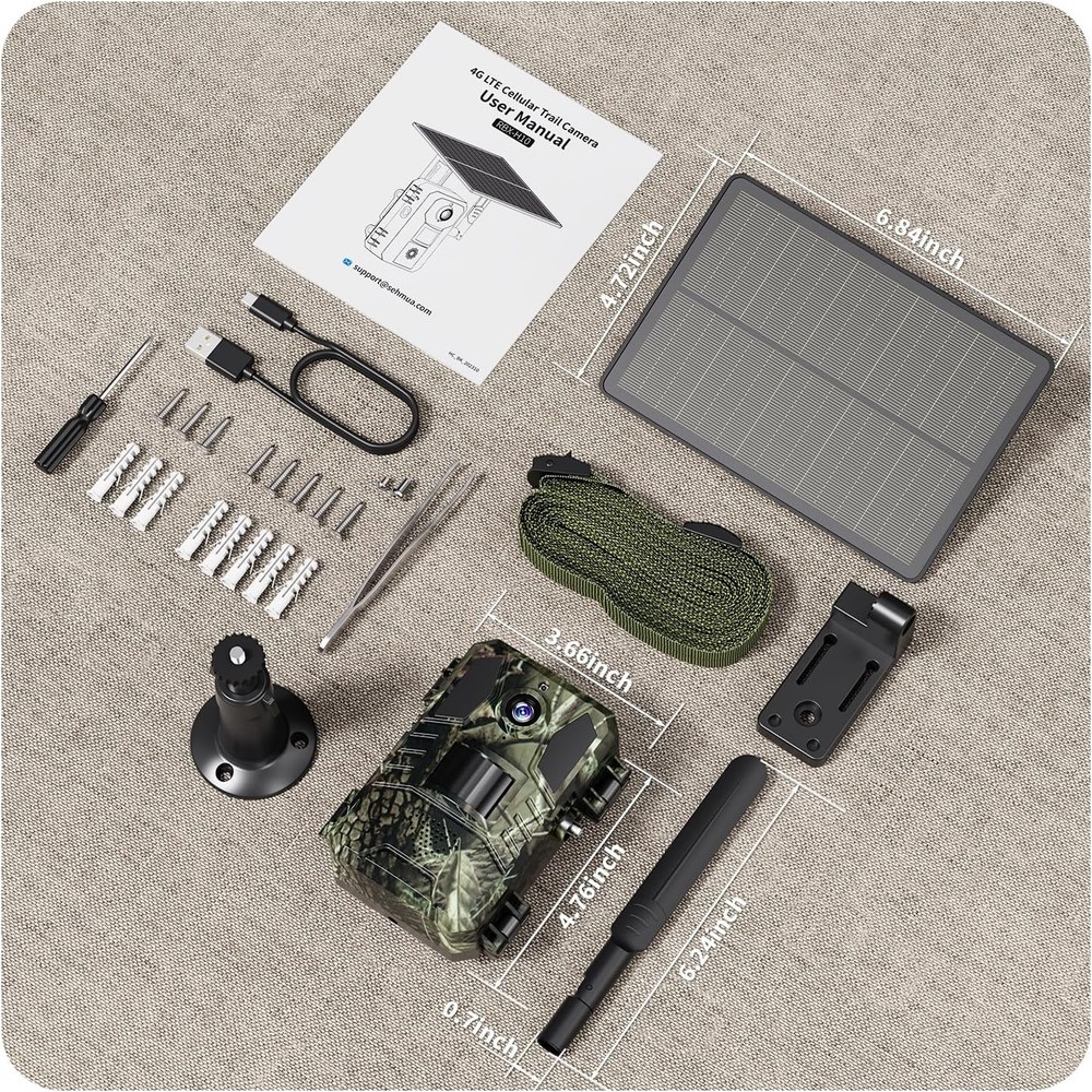 Live Streaming 4G LTE Cellular Trail Camera with Night Vision & SIM Card