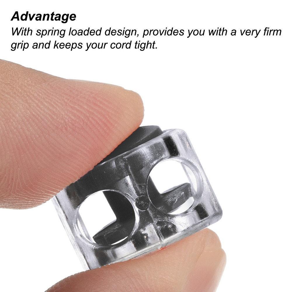 Cord Locks, 12 Set Hexagonal Spring Toggle Stopper, 3 Colors