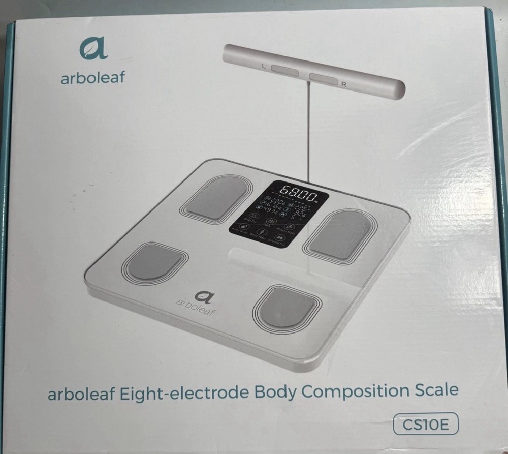 Arboleaf CS10E Eight Electrode Body Composition Smart Scale Bluetooth WHITE