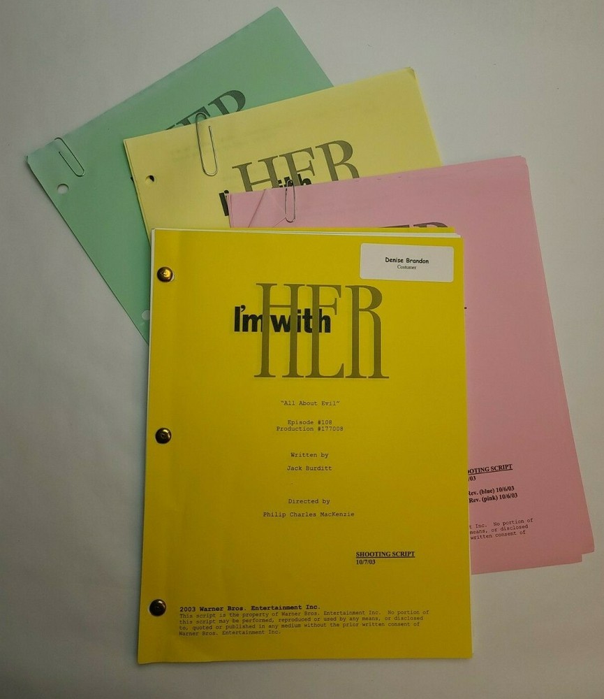 I'M WITH HER  / Jack Burditt 2003 TV Script, Robert Englund "All About Evil"