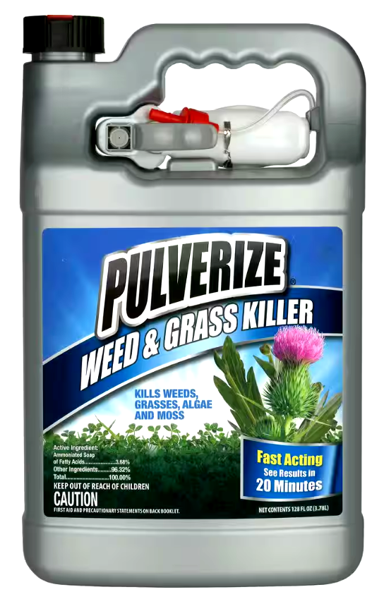PULVERIZE Weed & Grass Killer, Kid & Pet Safe, Trigger Sprayer - 1 Gallon