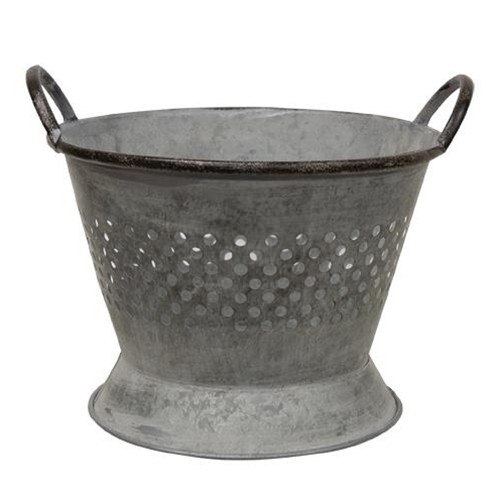 New Rustic Primitive AGED COLANDER BOWL Decorative Basket