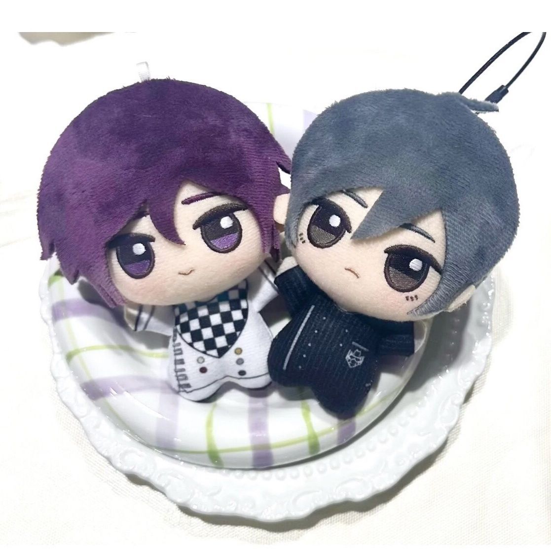 Danganronpa Kokichi Oma Saihara Shuichi 10cm Plush Doll Stuffed Toy Pendant Gift