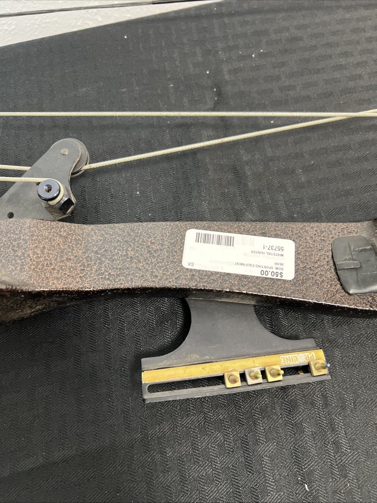 Bear Whitetail Hunter Compound Bow Takedown -Brown Riser Limbs -Proline Sight