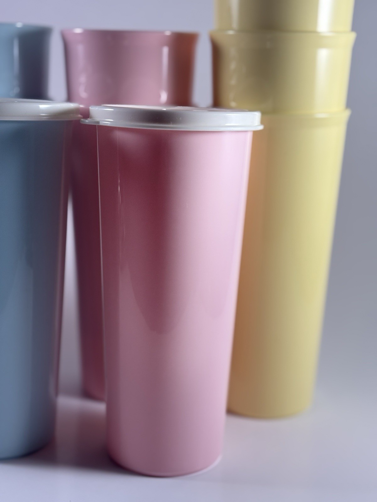 Vintage Tupperware 16oz Impression Tumbler Pastel (Set Of 12) Brand New Unused