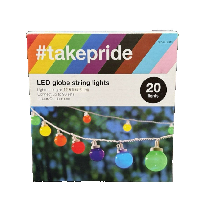 Target #takepride LED Globe String Lights Indoor Outdoor 20 Lights