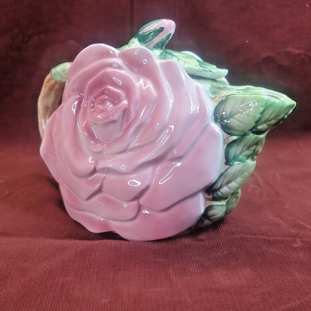 Rose 40oz Teapot Pitcher Rose and Leaf Pattern