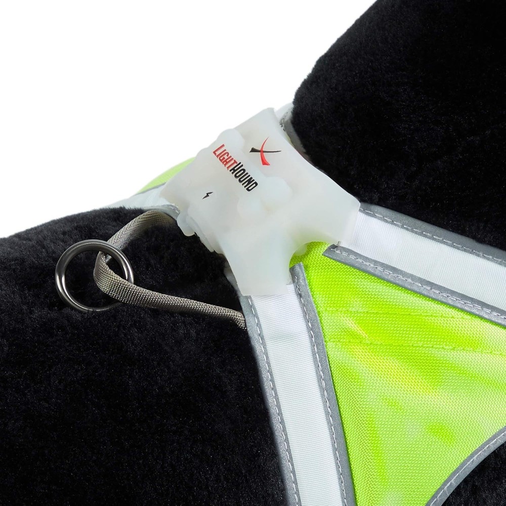 LED Dog Harness Reflective USB Rechargeable Adjustable Rainproof Large