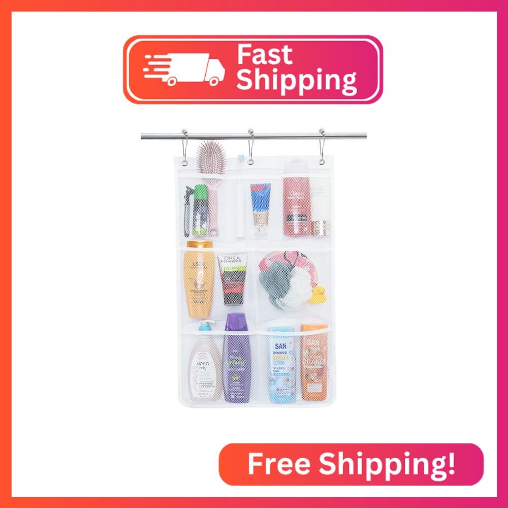 Lifewit Mesh Shower Caddy, 7 Pockets Hanging Shower Organizer with Quick Drying