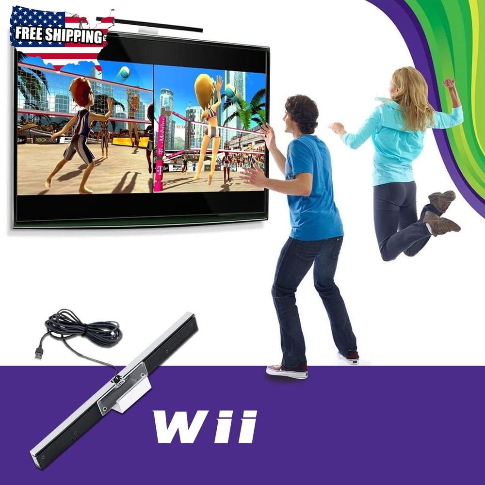 USB Sensor Bar for Wii, Replacement Wired Infrared Ray Sensor Bar